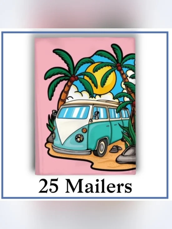 BUY NOW 25 Summer Daze Premium Poly Mailer Shipping Bags 10x13 - Picture 2 of 6